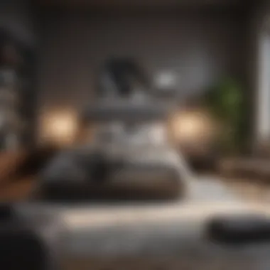 Contemporary Multifunctional Living A contemporary small bedroom showcasing multifunctional furniture and decor