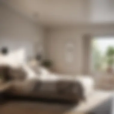 Minimalist Elegance in a Small Space A minimalist small bedroom featuring a sleek platform bed and neutral color scheme