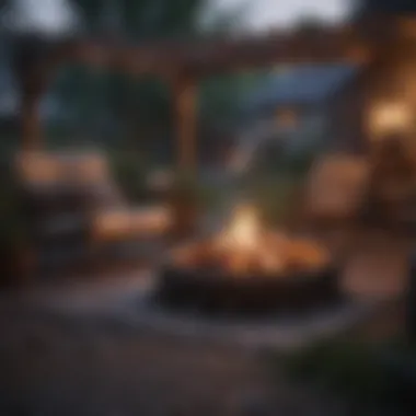 Cozy Backyard Bonfire Experience Cozy backyard bonfire setup with comfortable blankets