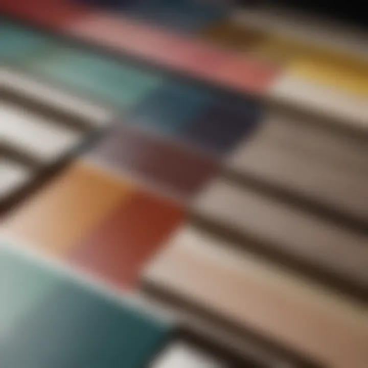 Color palette for selecting trim colors in interior design