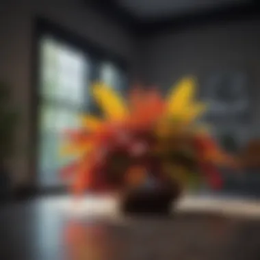 Integrating Colorful Plants into Interior Design Interior design featuring plants with colorful leaves