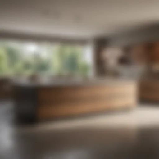 Modern kitchen with open layout and sleek cabinetry