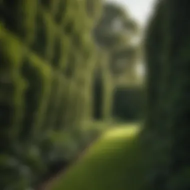Elegant Hedges as Natural Barriers Lush green hedges defining property lines
