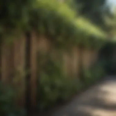 Aesthetic Wooden Fences with Climbing Vines Charming wooden fence with climbing plants