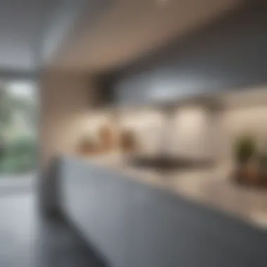 Modern Fixtures in Rectangular Kitchen Modern fixtures and materials harmonizing in a rectangular kitchen