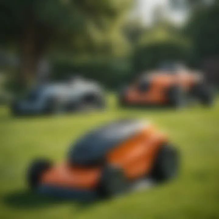 Comparison of different robotic lawn mower models