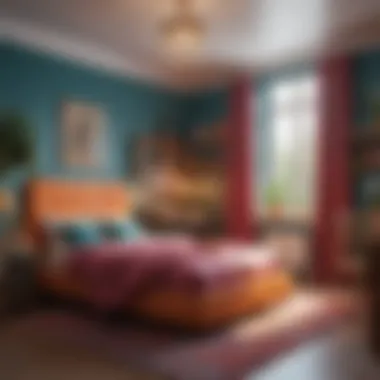 Colorful room with creative decor