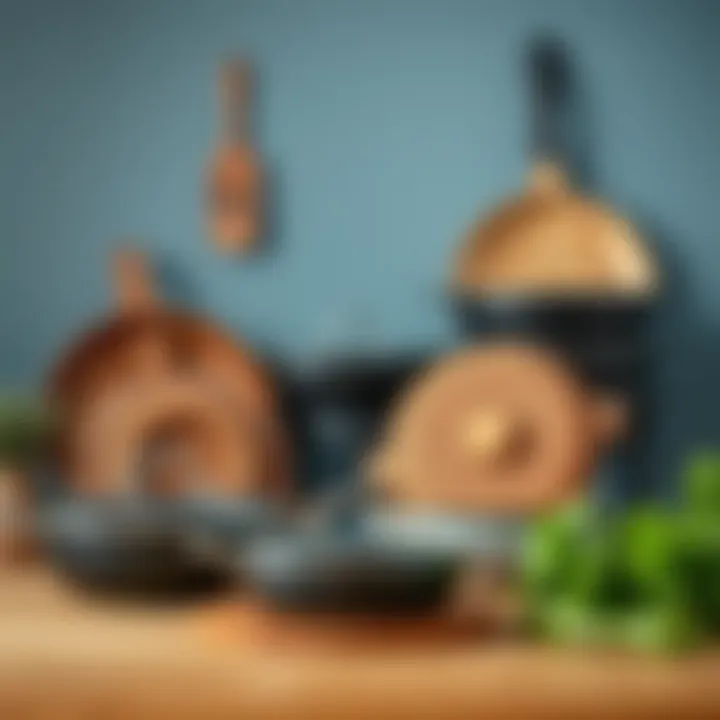 Various materials used in skillet lid organizers showcasing versatility