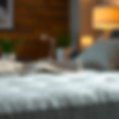 A close-up view of advanced mattress pad materials showcasing their texture and breathability