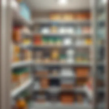 Organized pantry with labeled containers and clear visibility