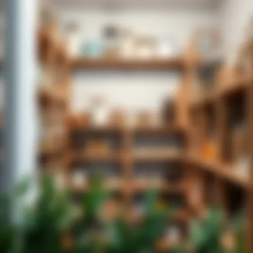 Elegant Wooden Pantry Shelving Stylish wooden pantry shelves filled with jars and containers