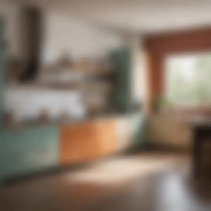A beautifully styled kitchen featuring eggshell cabinets with complementary colors