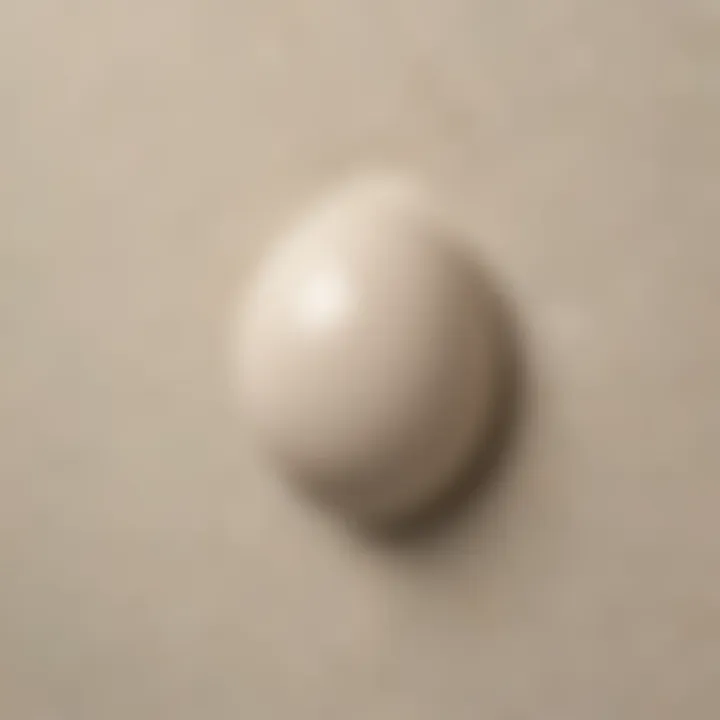 A close-up of the smooth texture of an eggshell cabinet finish
