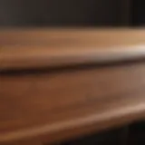 Smoothly painted wooden surface showcasing a rich finish
