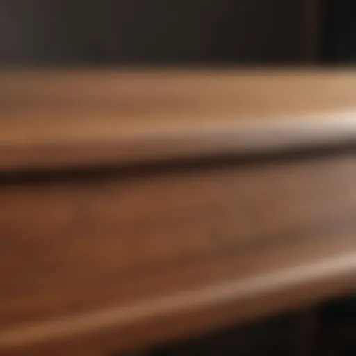 Smoothly painted wooden surface showcasing a rich finish