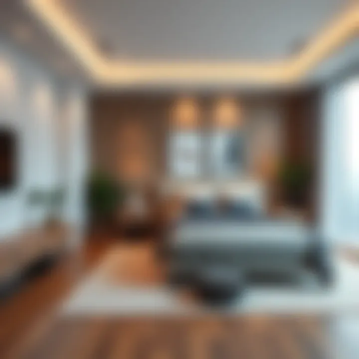 An inspiring modern bedroom layout demonstrating optimal space utilization and decor ideas