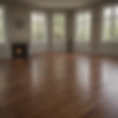 Before and After Refinishing Comparison of before and after refinishing hardwood floors