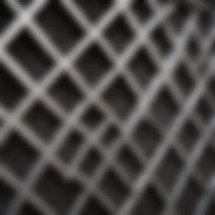 Close-up of HEPA filter showcasing its intricate design