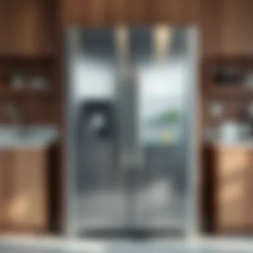 Modern stainless steel refrigerator with innovative features