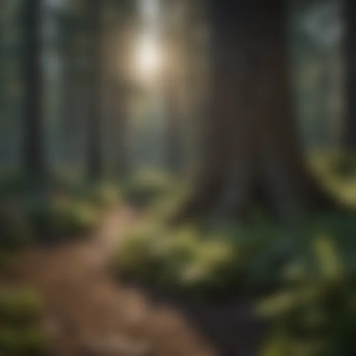 Ecological benefits of spruce trees illustrated through a thriving ecosystem