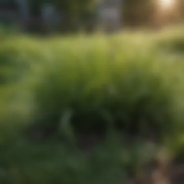 Diverse Grass Species Contributing to Lawn Health Diverse grass species in a healthy lawn