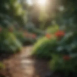 A diverse garden chain showcasing various plant types