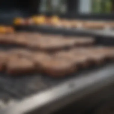 Premium Materials in Large Grills Close-up of high-quality materials used in a large grill