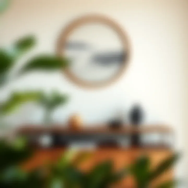 Stylish console table adorned with decorative items