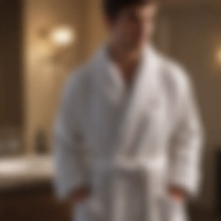 Sophisticated gifting presentation of luxury bathrobes