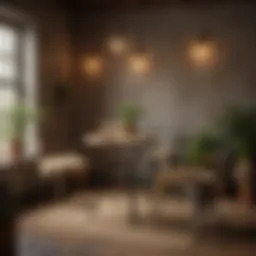 Elegant hay bistro table set up with decorative elements in a cozy indoor setting