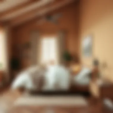 A cozy small bedroom featuring warm earth tones, highlighting comfort and intimacy.