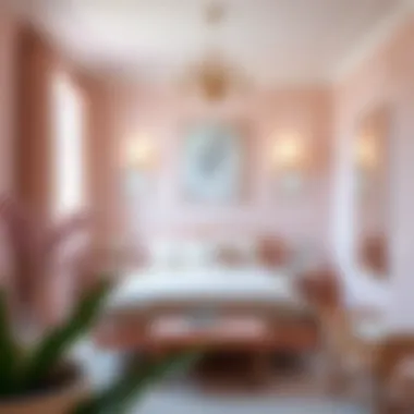 A minimalist small bedroom in soft pastels, reflecting calmness and elegance.