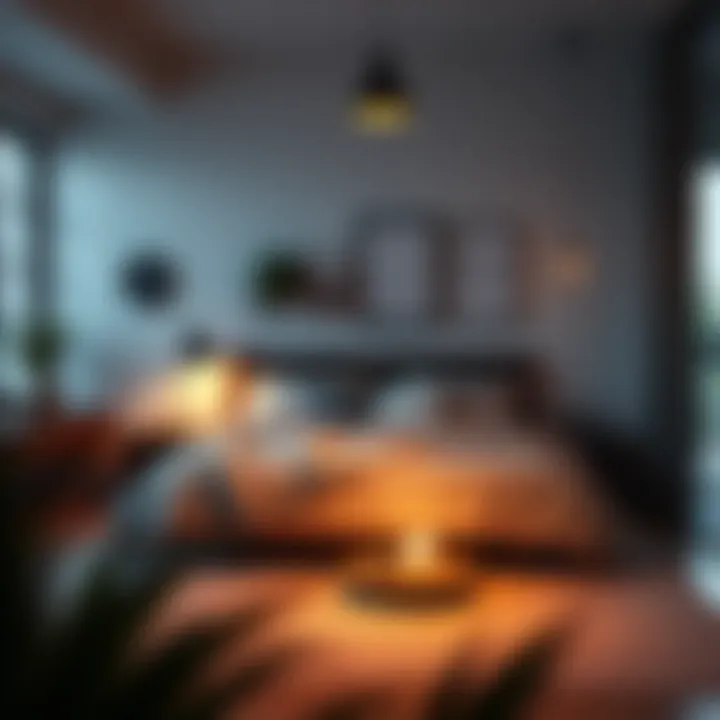 Inviting Bedroom Setup in an Airbnb Rental Inviting bedroom setup in an Airbnb rental emphasizing comfort