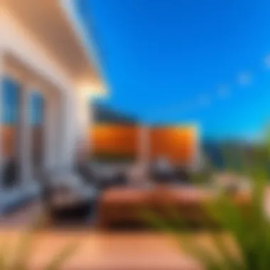 Stylish Outdoor Space of an Airbnb Property Stylish outdoor space of an Airbnb property perfect for relaxation