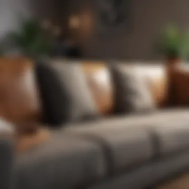 Various materials used in couch design