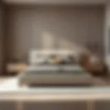 Elegant four-foot wide bed in a modern bedroom setting