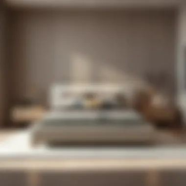 Elegant Four-Foot Wide Bed in Modern Bedroom Elegant four-foot wide bed in a modern bedroom setting