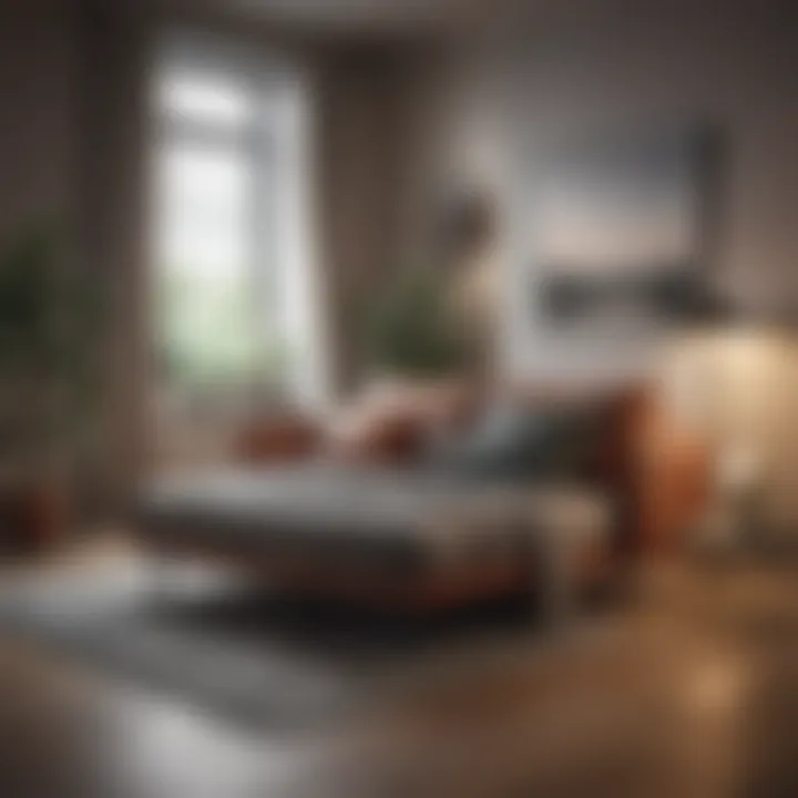 Compact sofa bed ideal for small living spaces