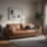 Modern sofa bed in a stylish living room setting