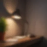 Elegant wall task lamp illuminating a cozy reading nook