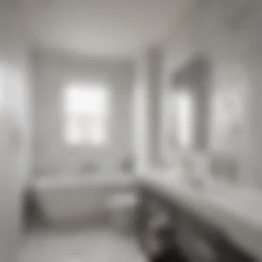 Contemporary Bathroom Featuring White Triangle Tiles Stylish white triangle tiles used in a contemporary bathroom