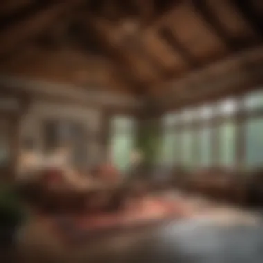 Rustic Charm in Three-Season Rooms A cozy three-season room with a rustic aesthetic and wooden accents.