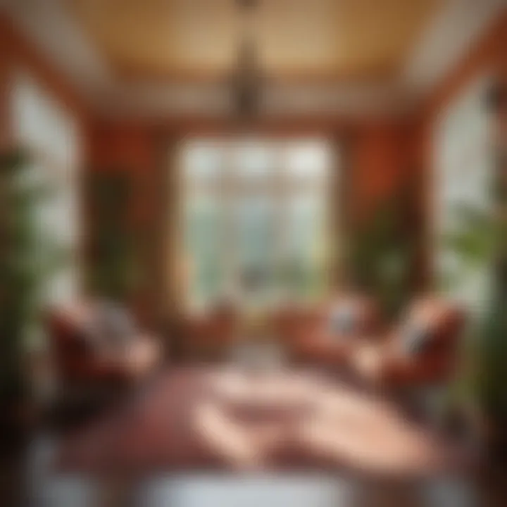 A vibrant three-season room adorned with plants and decorative elements.