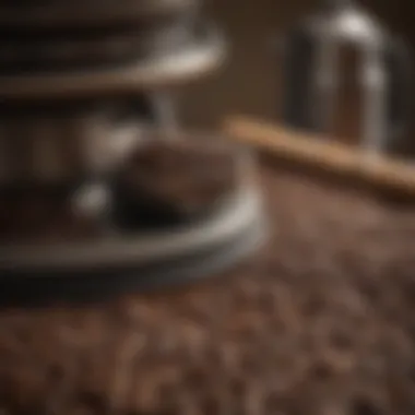 Quality Coffee Beans and Brewing Equipment Close-up of coffee beans and brewing equipment