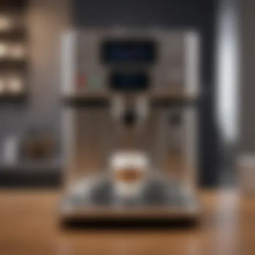 A sleek coffee maker with innovative design