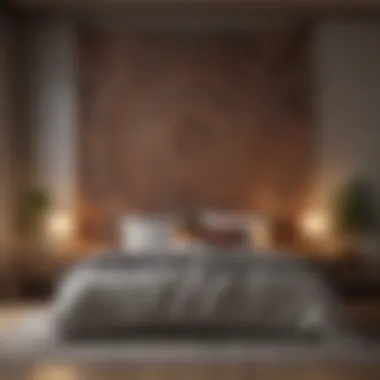 Textured Tapestry A cozy bedroom featuring a tapestry that adds texture and warmth to the ambiance.