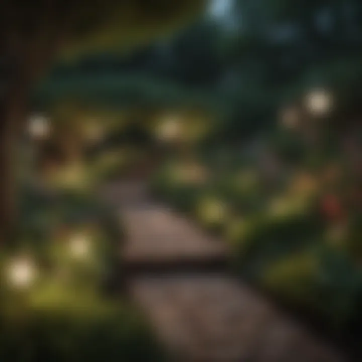 Artistic garden lighting showcasing various styles and designs