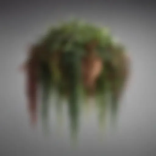 A stunning array of unusual hanging plants showcasing diverse shapes and colors.