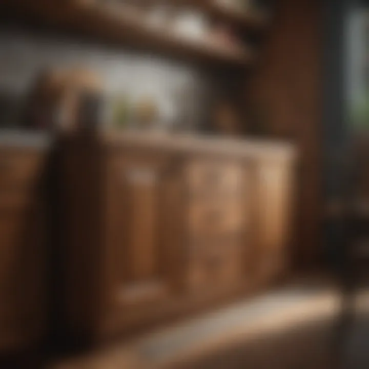 Restoration process of a vintage wooden kitchen cabinet