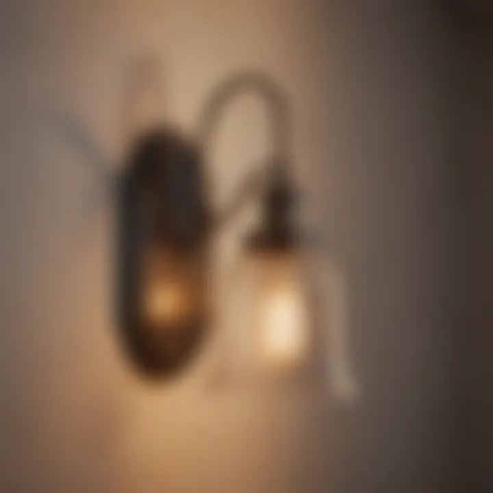 Vintage-inspired wall sconce enhancing bedroom decor